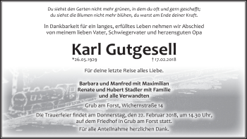 Anzeige von Karl Gutgesell von MGO