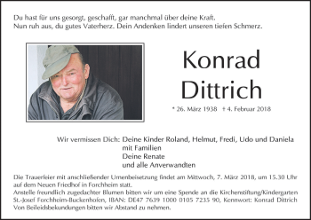 Anzeige von Konrad Dittrich von MGO