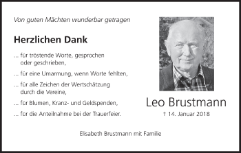 Anzeige von Leo Brustmann von MGO