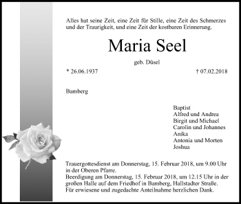Anzeige von Maria Seel von MGO