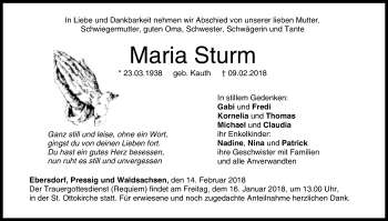 Anzeige von Maria Sturm von MGO