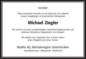 Anzeige von Michael Ziegler von MGO