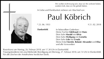 Anzeige von Paul Köbrich von MGO