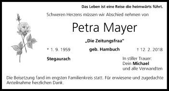 Anzeige von Petra Mayer von MGO