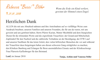 Anzeige von Rebecca Stöhr von MGO