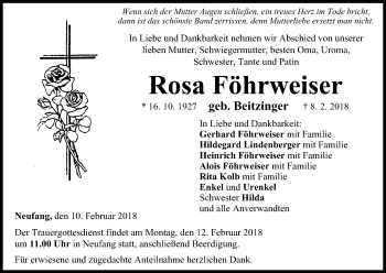 Anzeige von Rosa Föhrweiser von MGO