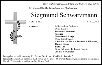 Anzeige von Siegmund Schwarzmann von MGO