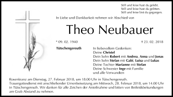 Anzeige von Theo Neubauer von MGO