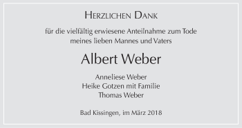 Anzeige von Albert Weber von MGO