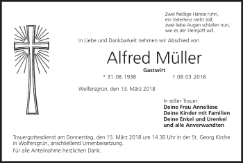 Anzeige von Alfred Müller von MGO