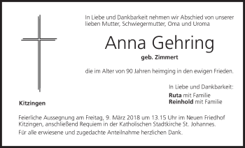 Anzeige von Anna Gehring von MGO