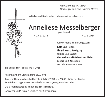 Anzeige von Anneliese Messelberger von MGO