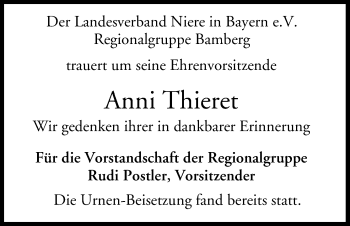 Anzeige von Anni Thieret von MGO