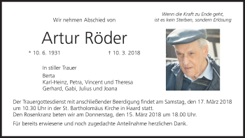 Anzeige von Artur Röder von MGO