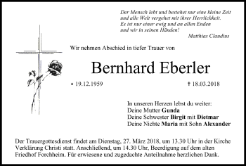 Anzeige von Bernhard Ebener von MGO