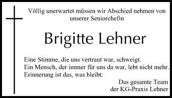 Anzeige von Brigitte Lehner von MGO