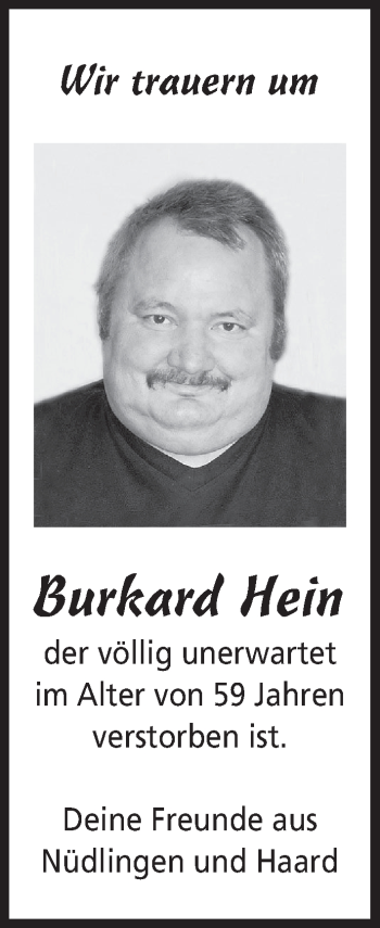 Anzeige von Burkard Hein von MGO