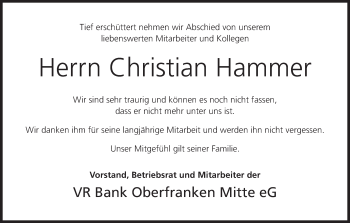 Anzeige von Christian Hammer von MGO