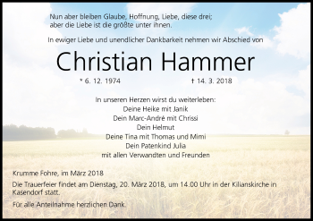 Anzeige von Christian Hammer von MGO