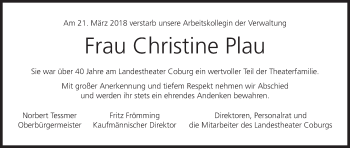 Anzeige von Christine Plau von MGO