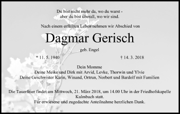 Anzeige von Dagmar Gerisch von MGO