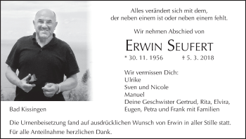 Anzeige von Erwin Seufert von MGO