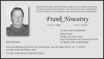 Anzeige von Frank Nowotny von MGO