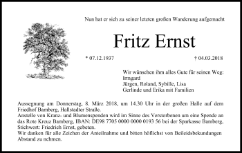 Anzeige von Fritz Ernst von MGO