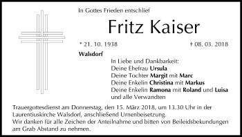 Anzeige von Fritz Kaiser von MGO