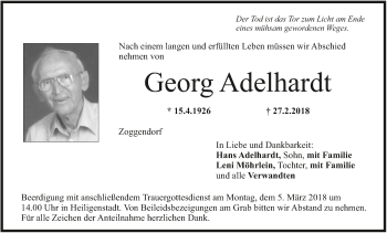 Anzeige von Georg Adelhardt von MGO