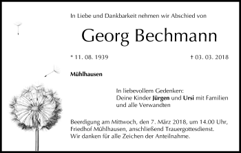 Anzeige von Georg Bechmann von MGO