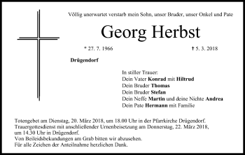 Anzeige von Georg Herbst von MGO