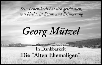 Anzeige von Georg Mützel von MGO