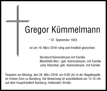 Anzeige von Gregor Kümmelmann von MGO