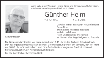 Anzeige von Günther Heim von MGO