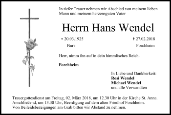 Anzeige von Hans Wendel von MGO