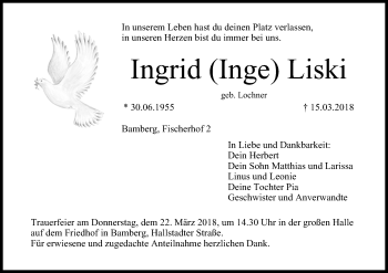 Anzeige von Ingrid Liski von MGO