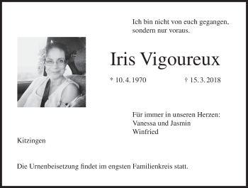 Anzeige von Iris Vigoureux von MGO