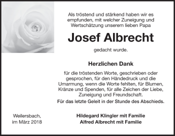 Anzeige von Josef Albrecht von MGO