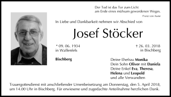 Anzeige von Josef Stöcker von MGO