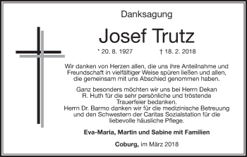 Anzeige von Josef Trutz von MGO