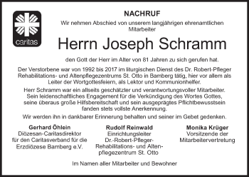 Anzeige von Joseph Schramm von MGO