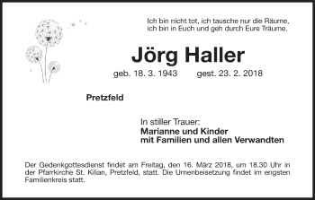 Anzeige von Jörg Haller von MGO