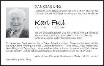 Anzeige von Karl Full von MGO