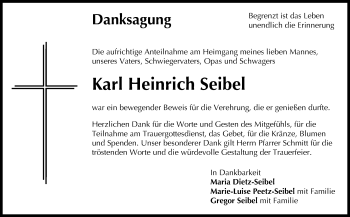 Anzeige von Karl Heinrich Seibel von MGO