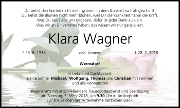 Anzeige von Klara Wagner von MGO
