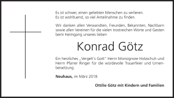 Anzeige von Konrad Götz von MGO
