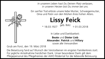 Anzeige von Lissy Feick von MGO