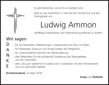 Anzeige von Ludwig Ammon von MGO