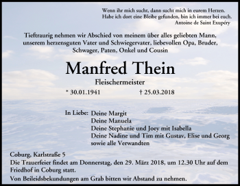 Anzeige von Manfred Thein von MGO